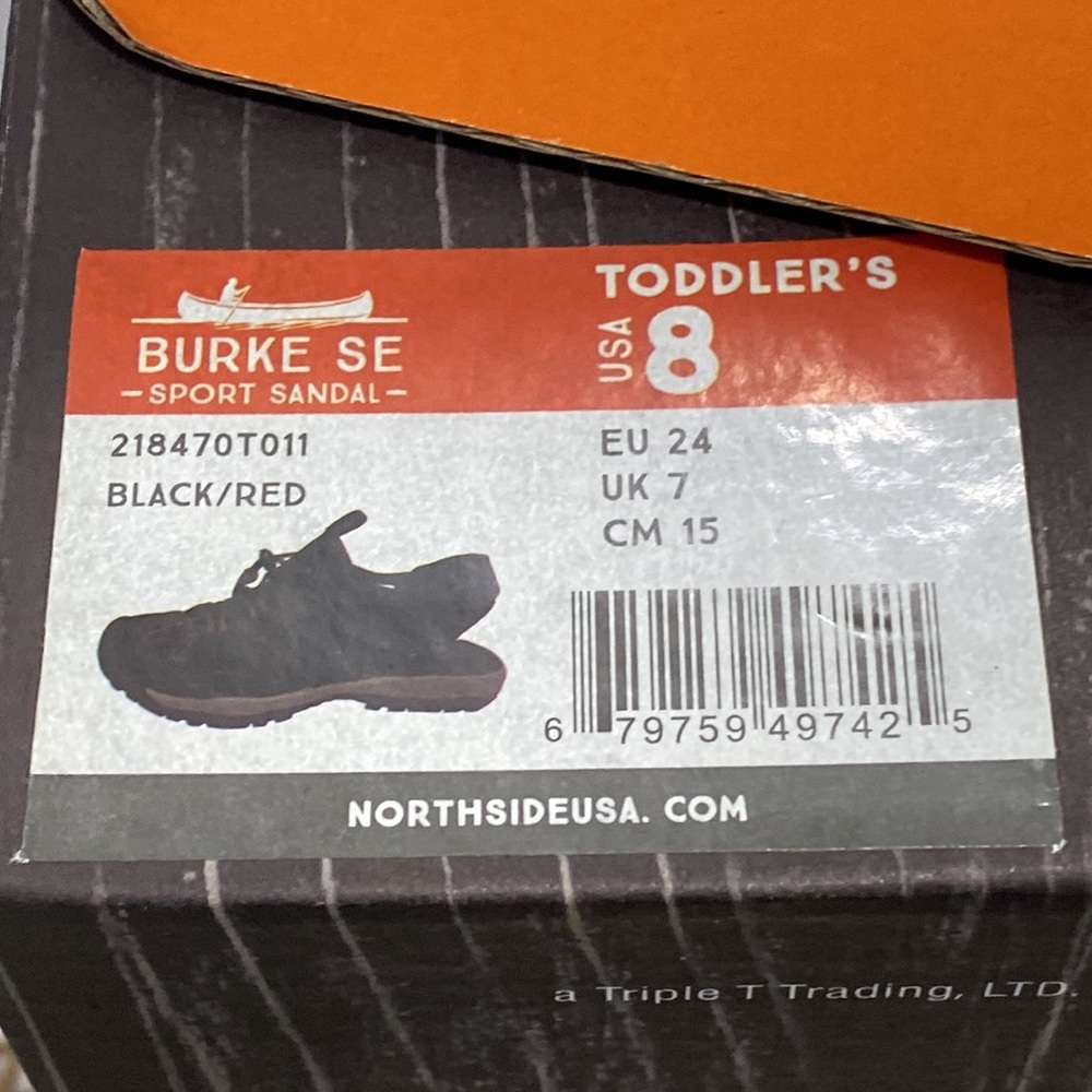 Northside Unisex-Child Burke Sport Sandals Waterproof Black Size Toddler 8 - Picture 8 of 8